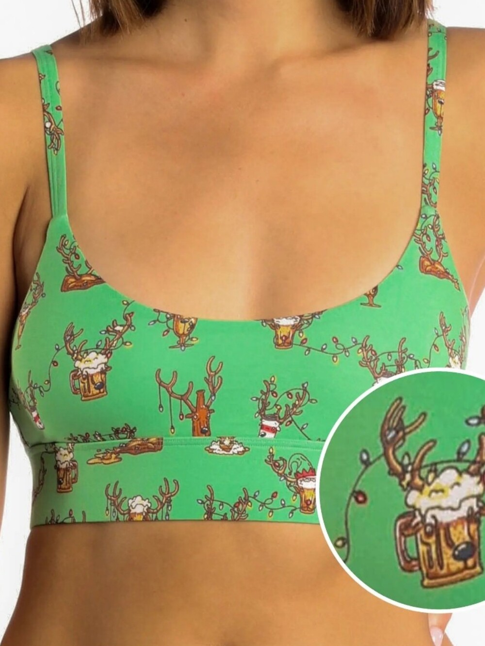 Shinesty The Blitzened - Reindeer Beer Boob Hammock™ Scoop Bralette
